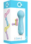 Cute Cara Small Silicone Wand Massager Waterproof Blue 5.5 Inch