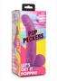 Pop Peckers Dildo With Balls 7.5in - Purple